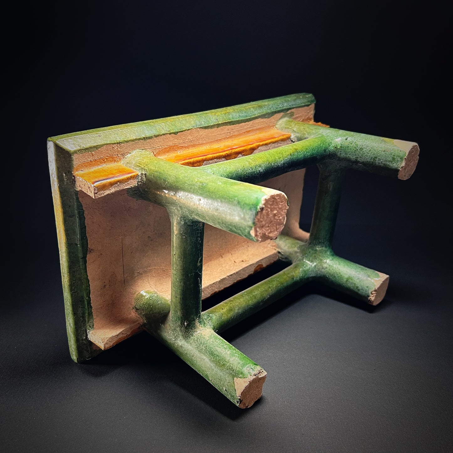 Ming Dynasty Sancai Glazed Pottery Altar Table