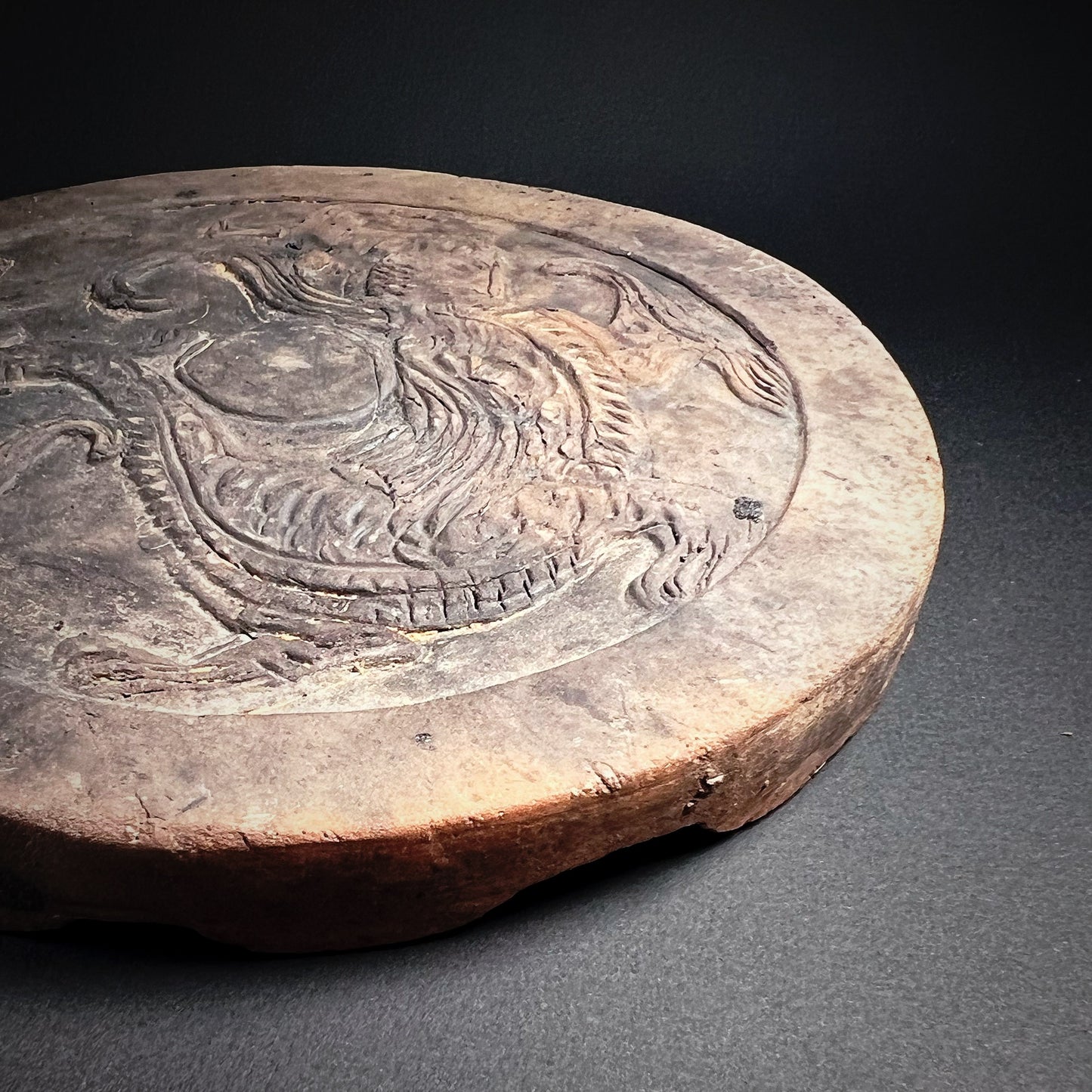 Han Dynasty Style Pottery Roof Eave Tile Fragment