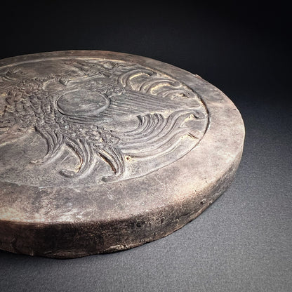 Han Dynasty Style Pottery Roof Eave Tile Fragment