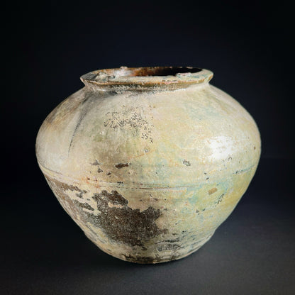 Han Dynasty Lead Green Glazed Pottery Jar
