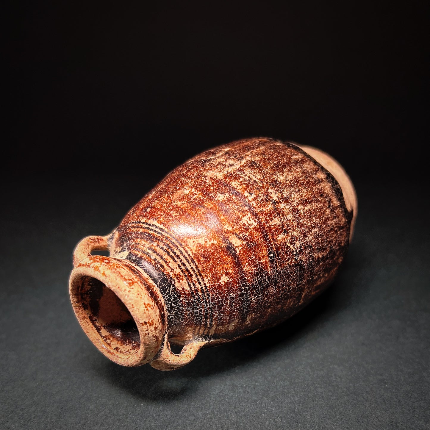 Thai Sawankhalok Brown Glazed Stoneware Bottle