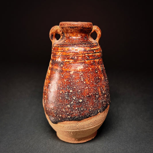 Thai Sawankhalok Brown Glazed Stoneware Bottle