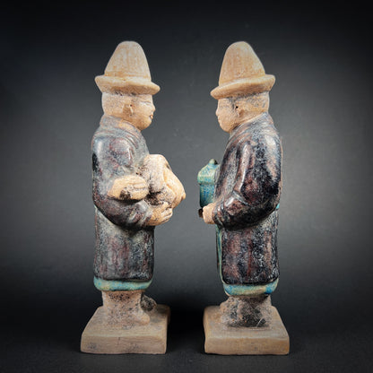 Ming Dynasty Glazed Pottery Processional Figures
