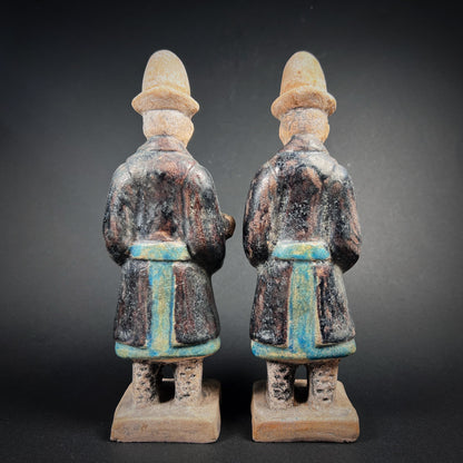 Ming Dynasty Glazed Pottery Processional Figures