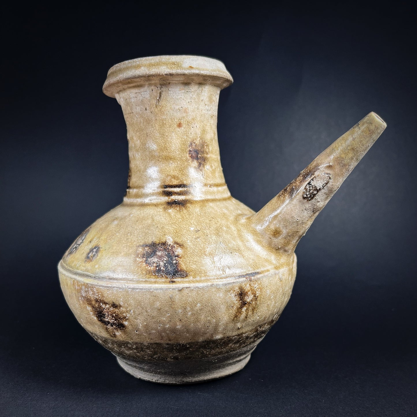 Yuan Dynasty Pale Green Glazed Kendi