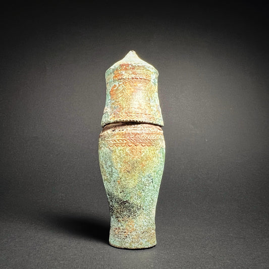Laotian Bronze Lime Container