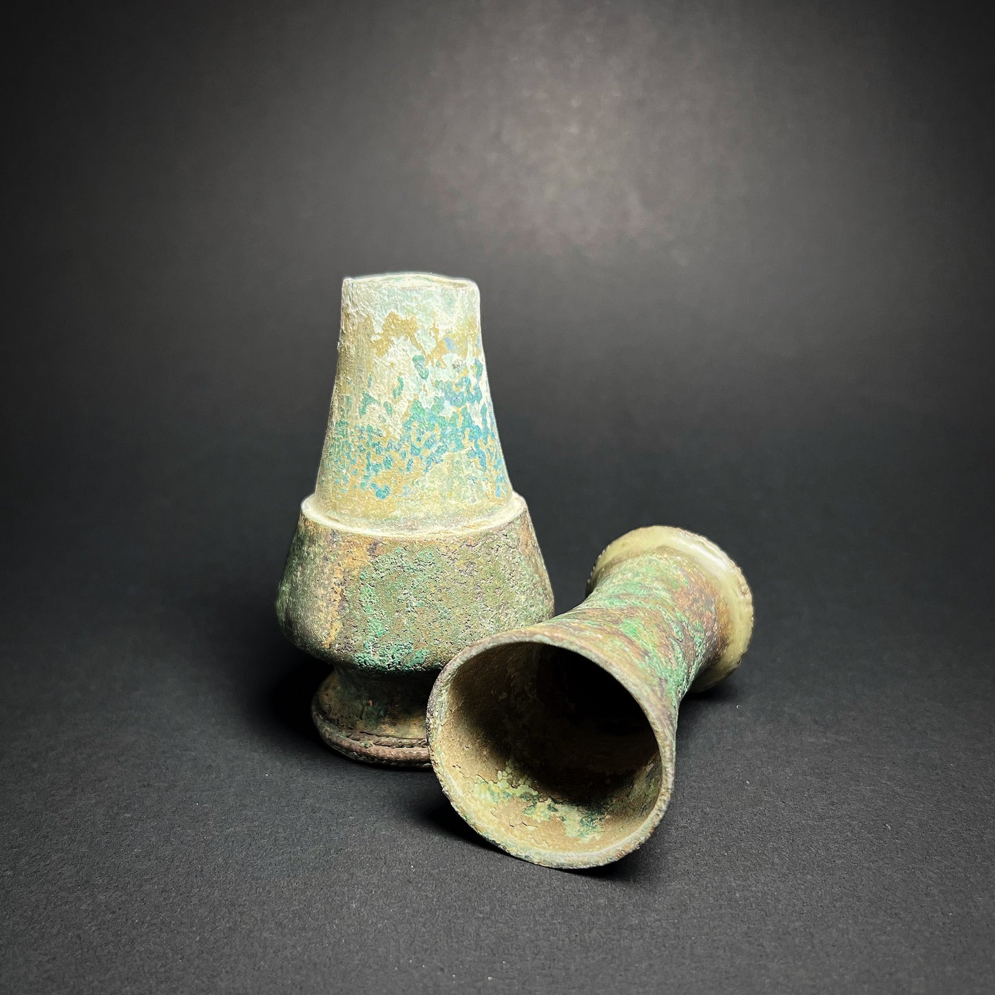 Khmer Angkor Period Bronze Lime Container