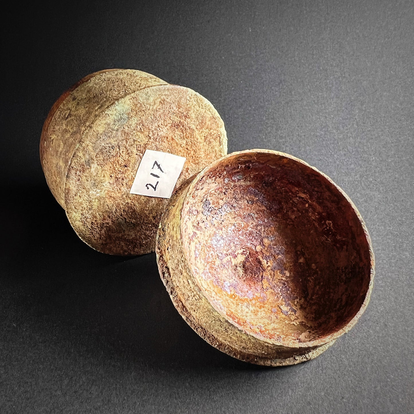 Khmer Angkor Period Bronze Covered Lime Box