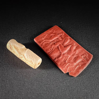 Mesopotamian White Stone Cylinder Seal