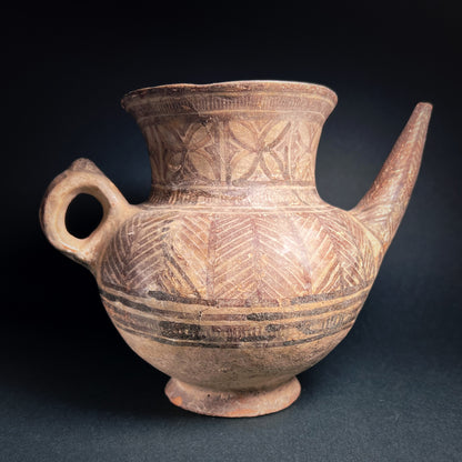 Seljuk Pottery Spouted Pitcher