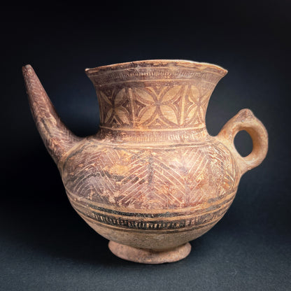 Seljuk Pottery Spouted Pitcher