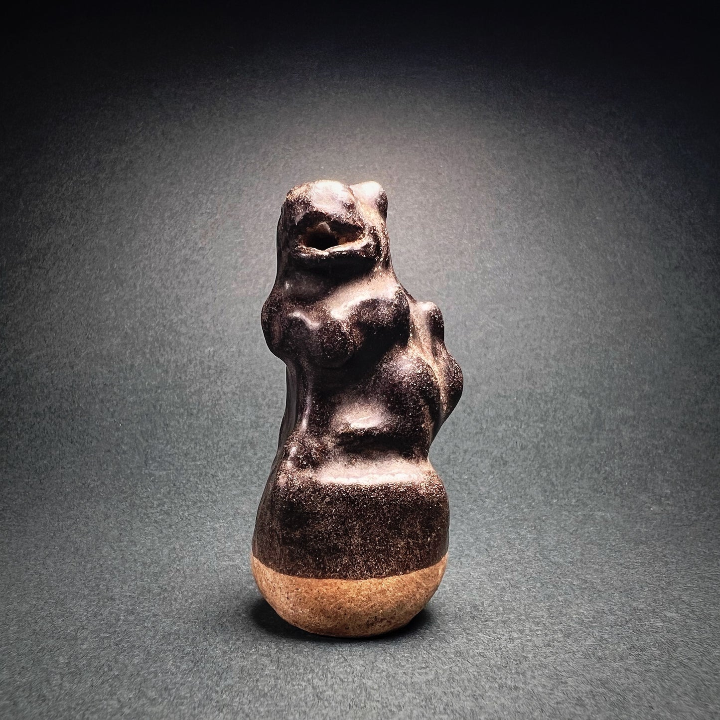 Tang Dynasty Pottery Miniature Seated Lion Water Dropper