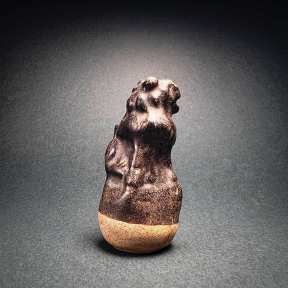 Tang Dynasty Pottery Miniature Seated Lion Water Dropper