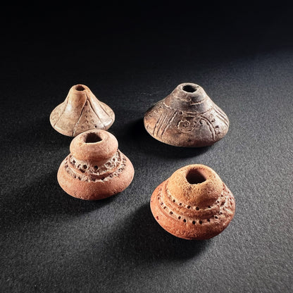 Manabí or Quimbaya Terracotta Spindle Whorls