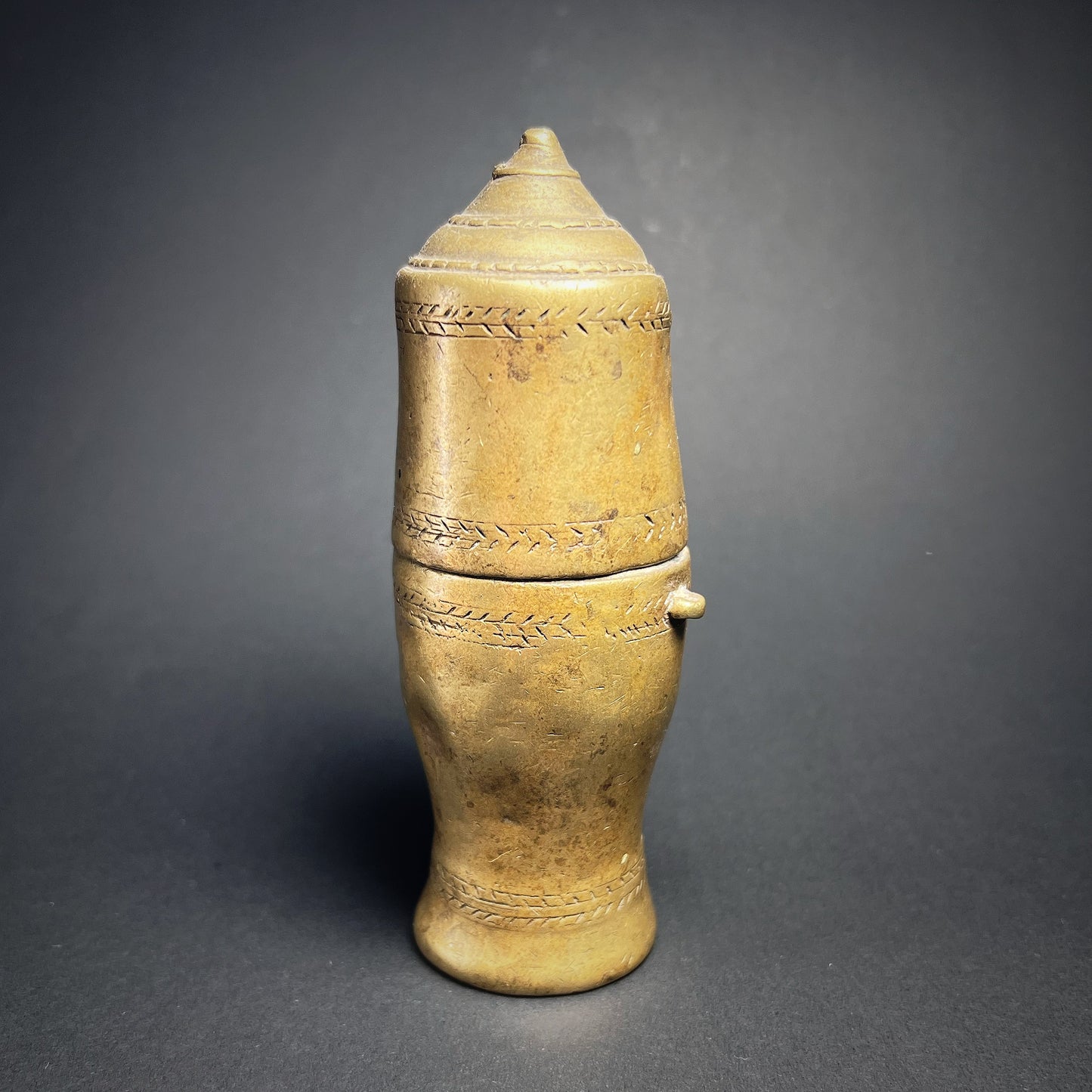 Laotian Bronze Lime Container