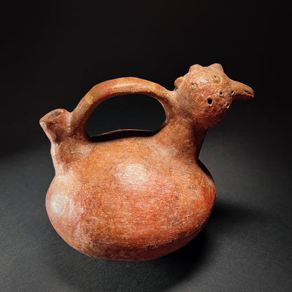 Vicús Pottery Bird Stirrup Spout Whistling Vessel