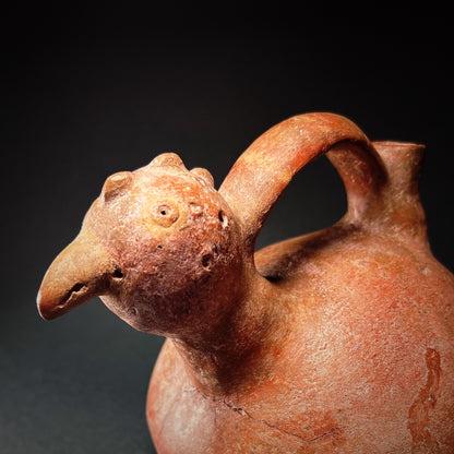 Vicús Pottery Bird Stirrup Spout Whistling Vessel