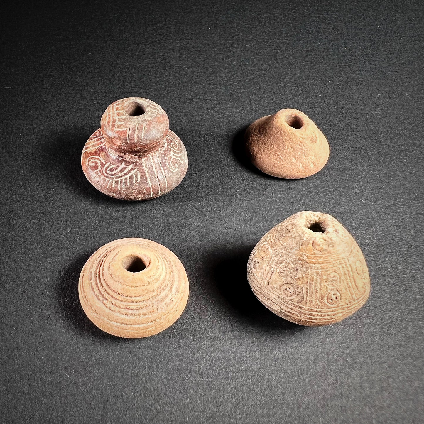 Manabí or Quimbaya Terracotta Spindle Whorls