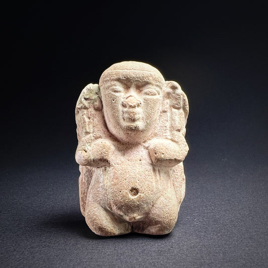 Egyptian Faience Amulet of Ptah-Pataikos