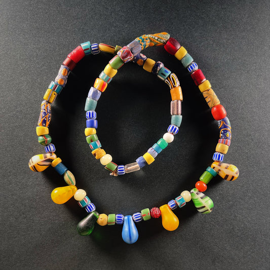 Strand of Glass Beads with Mali Wedding Beads