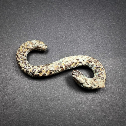 Tudor Zoomorphic Bronze Snake Buckle