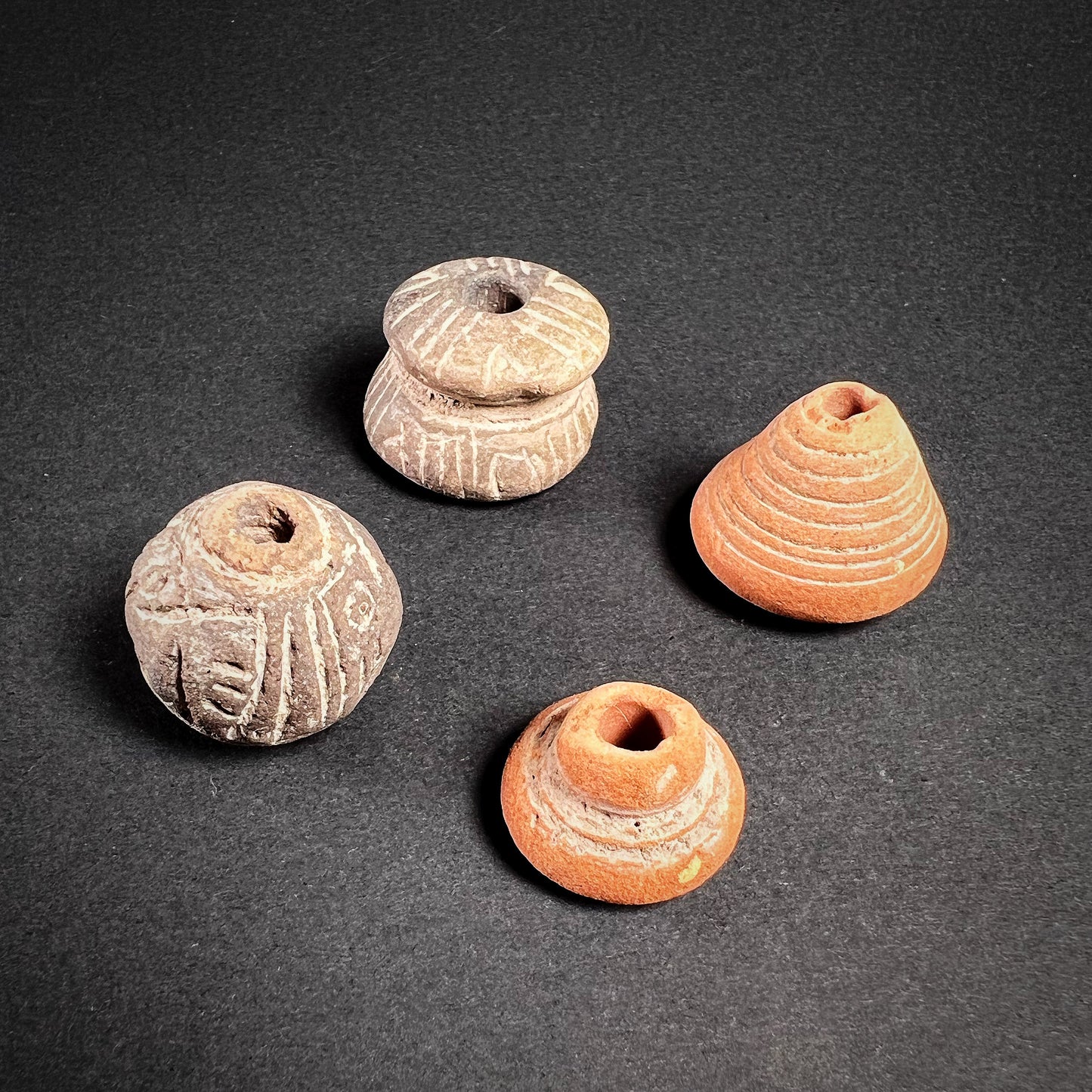 Manabí or Quimbaya Terracotta Spindle Whorls