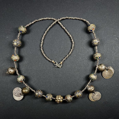 Kuchi Women's Cloisonne Coin Pendant Necklace