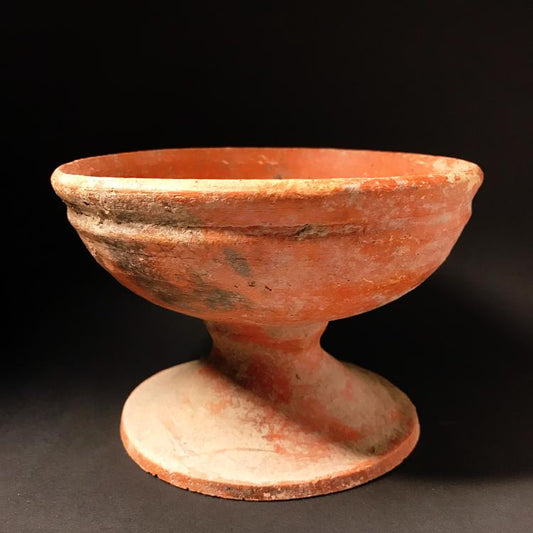 Pre-Khmer Pottery Pedestal Bowl