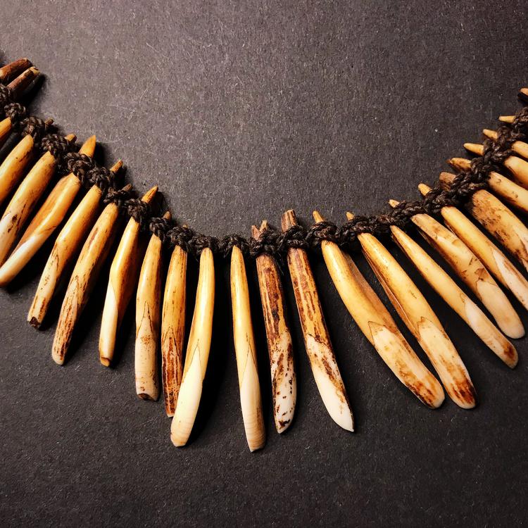 Proantic: Old Animal Tooth Necklace, Papua, New Guinea