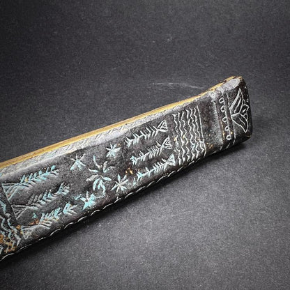 Turkish Ottoman Empire Brass Reed Pen Holder Qalamdan Divit