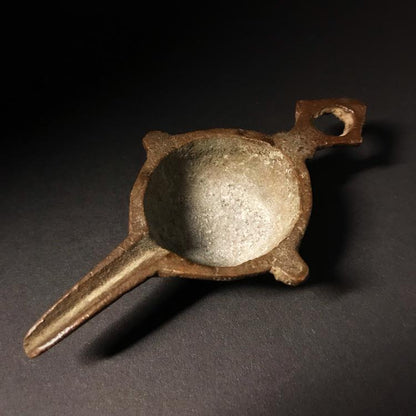 Byzantine Bronze Oil Lamp Filler or Cosmetic Mortar