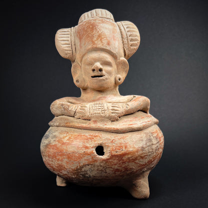 Zapotec Figural Terracotta Tripod Censer