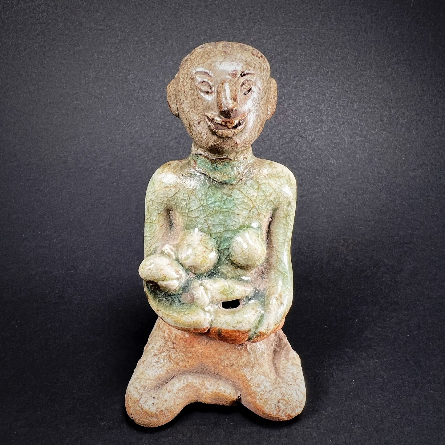 Thai Si Satchanalai Stoneware Tukatha Figure