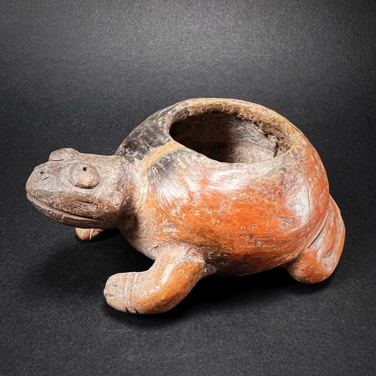 Colima Figural Frog Pottery Effigy Vessel