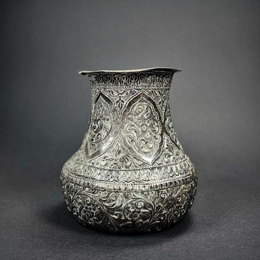 Indian Kutch High Grade Silver Ceremonial Vessel Kalasha