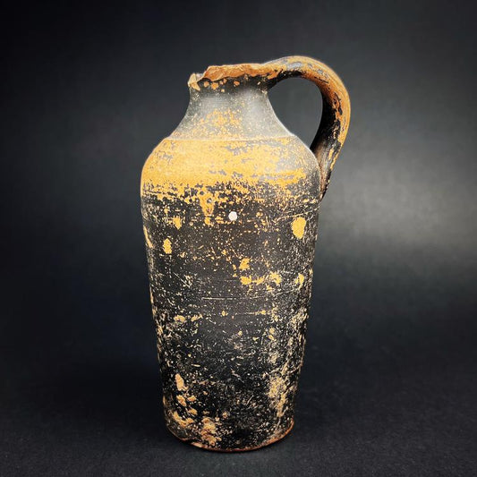 Hellenistic Blackware Pottery Bottle