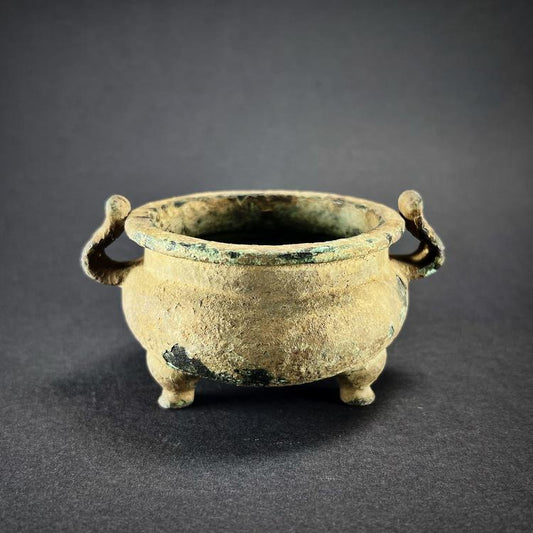 Qing Dynasty Bronze Tripod Censer