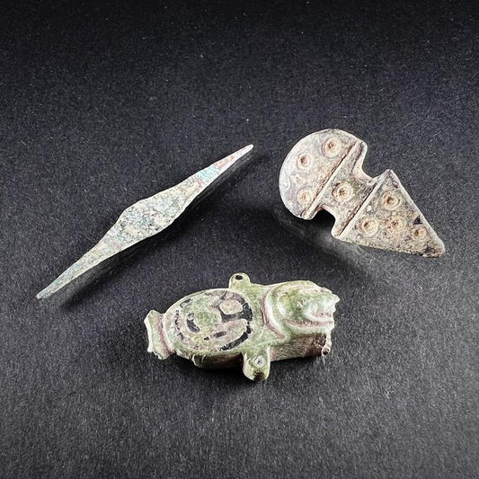 Viking Age or Medieval Bronze Clothing Clasp Fragments