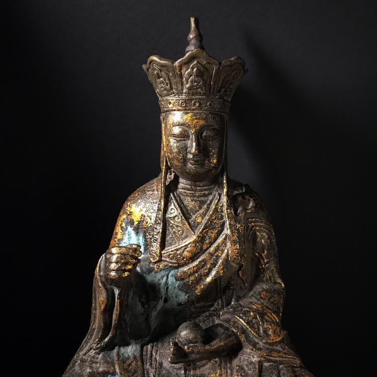 Chinese Bronze Figure of a Bodhisattva Ksitigarbha