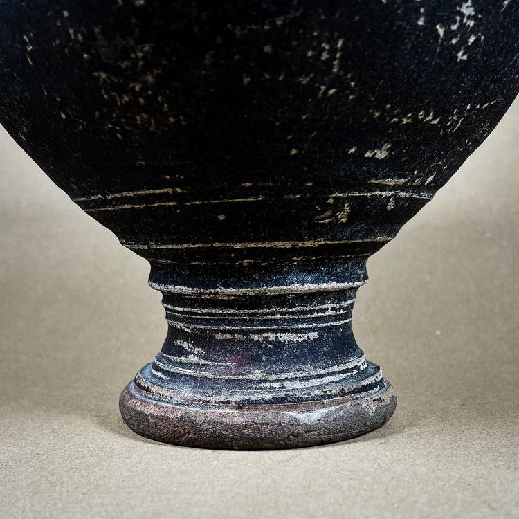 Khmer Empire Buri-Ram Type Conical Bowl Covered with Ash Glaze