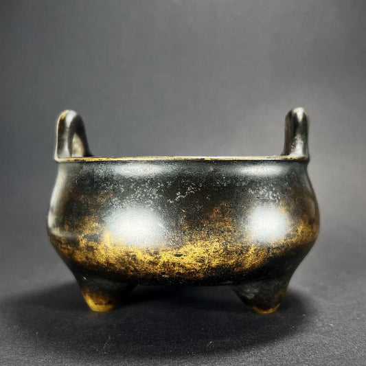 Qing Dynasty Bronze Tripod Censer