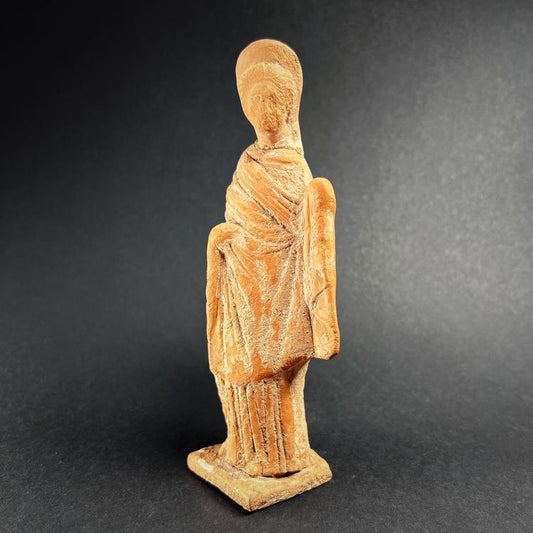 Tanagra Terracotta Figurine of a Young Woman